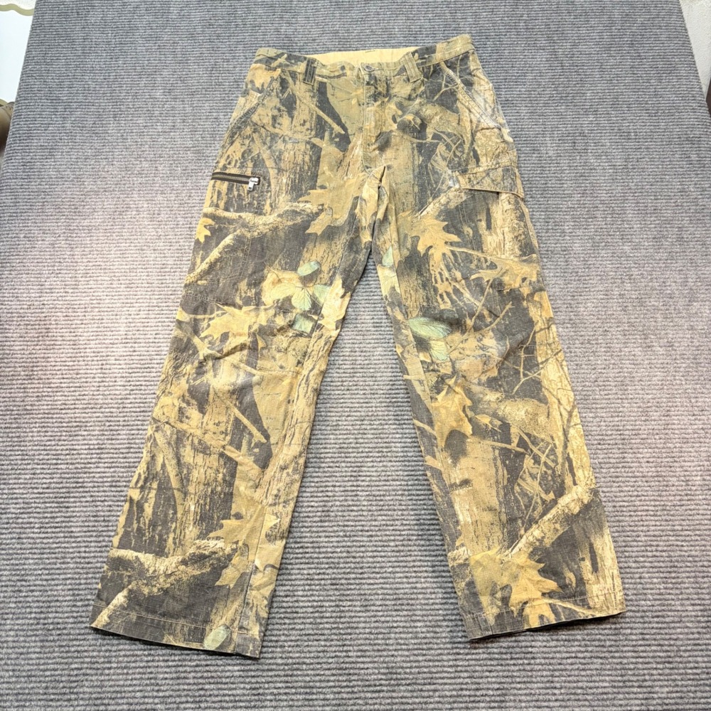 Columbia Mens Camo Ripstop Cargo Pants 32x30 Tree Camouflage Hunting Hiking VTG